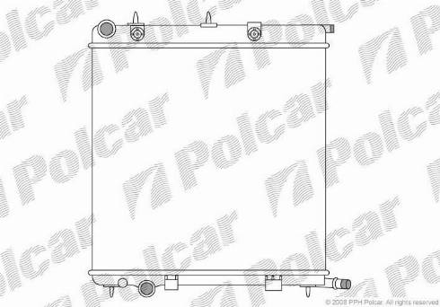 Polcar 2315082X - Радиатор, охлаждане на двигателя vvparts.bg