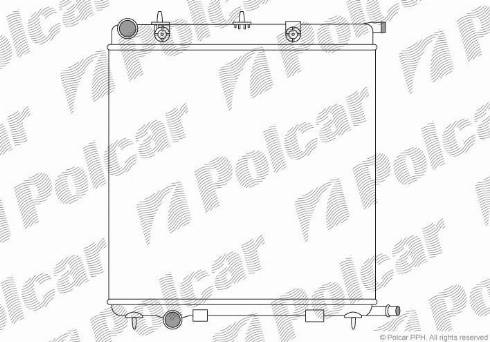 Polcar 231508A2 - Радиатор, охлаждане на двигателя vvparts.bg