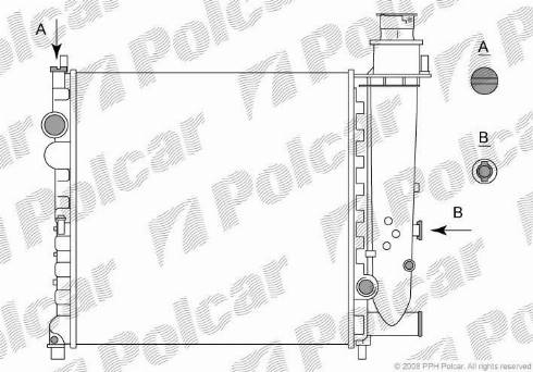 Polcar 2312081X - Радиатор, охлаждане на двигателя vvparts.bg