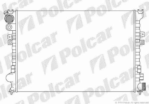 Polcar 2380085X - Радиатор, охлаждане на двигателя vvparts.bg