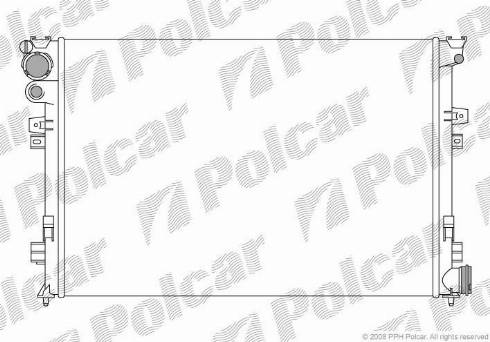 Polcar 2380083X - Радиатор, охлаждане на двигателя vvparts.bg
