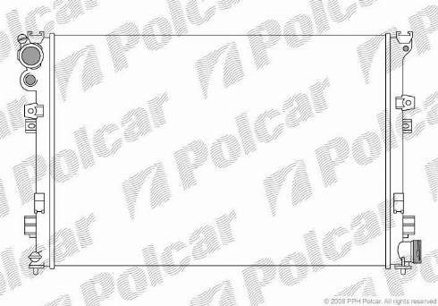 Polcar 238008-3 - Радиатор, охлаждане на двигателя vvparts.bg