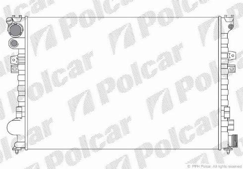 Polcar 2380082X - Радиатор, охлаждане на двигателя vvparts.bg