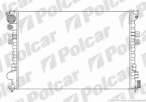 Polcar 238008A3 - Радиатор, охлаждане на двигателя vvparts.bg