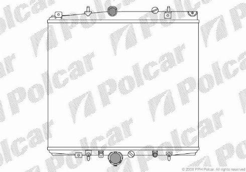 Polcar 238108-2 - Радиатор, охлаждане на двигателя vvparts.bg