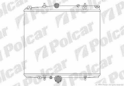 Polcar 238108A1 - Радиатор, охлаждане на двигателя vvparts.bg