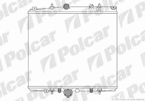 Polcar 238108A3 - Радиатор, охлаждане на двигателя vvparts.bg