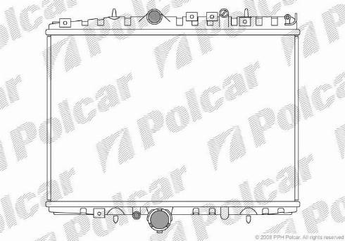 Polcar 2332086X - Радиатор, охлаждане на двигателя vvparts.bg