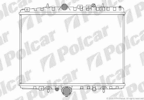 Polcar 233208-6 - Радиатор, охлаждане на двигателя vvparts.bg