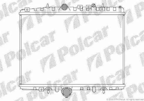 Polcar 233208-1 - Радиатор, охлаждане на двигателя vvparts.bg