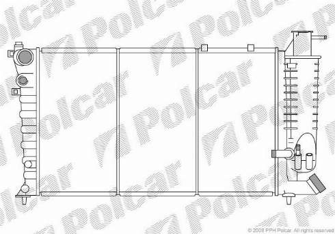 Polcar 2324089X - Радиатор, охлаждане на двигателя vvparts.bg