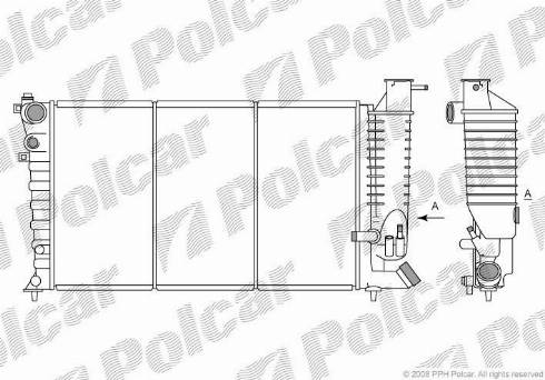 Polcar 2324084X - Радиатор, охлаждане на двигателя vvparts.bg