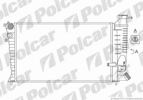 Polcar 232408-4 - Радиатор, охлаждане на двигателя vvparts.bg