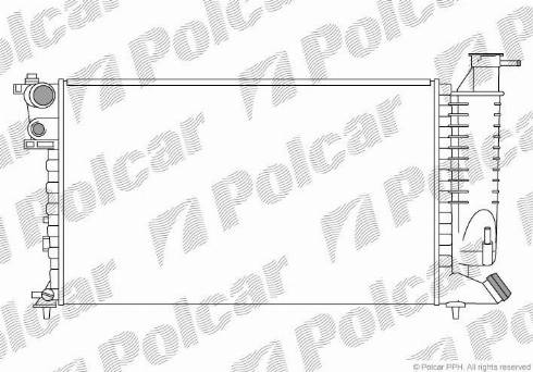 Polcar 2324085X - Радиатор, охлаждане на двигателя vvparts.bg