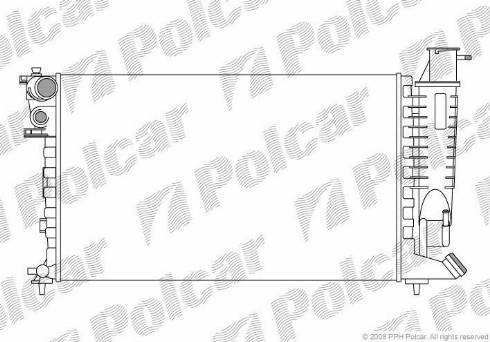 Polcar 232408A7 - Радиатор, охлаждане на двигателя vvparts.bg