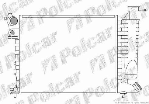 Polcar 2324081X - Радиатор, охлаждане на двигателя vvparts.bg