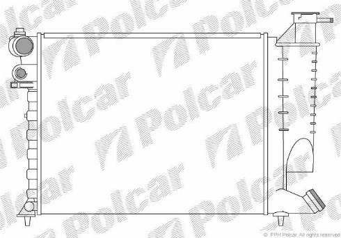 Polcar 232408-1 - Радиатор, охлаждане на двигателя vvparts.bg