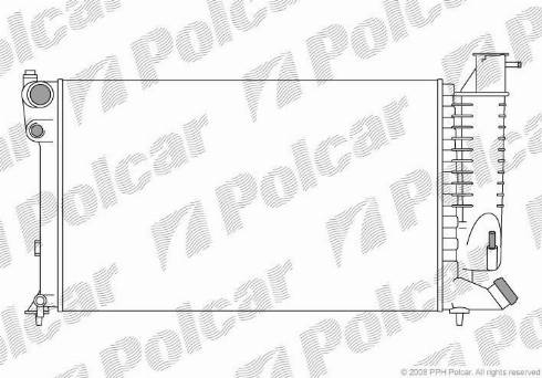 Polcar 2324087X - Радиатор, охлаждане на двигателя vvparts.bg