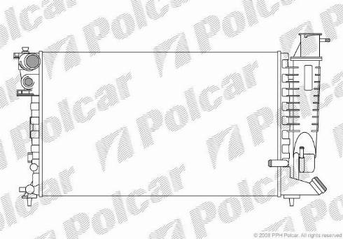 Polcar 232408A9 - Радиатор, охлаждане на двигателя vvparts.bg