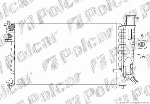 Polcar 232408A4 - Радиатор, охлаждане на двигателя vvparts.bg