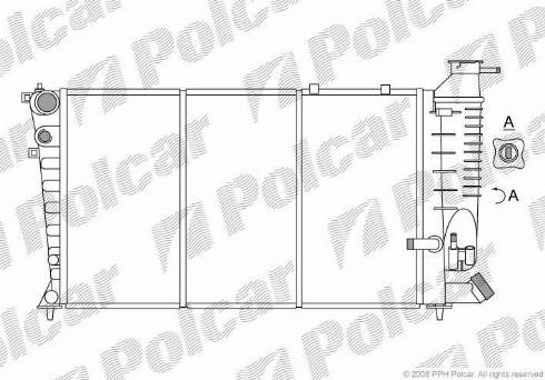 Polcar 232408-X - Радиатор, охлаждане на двигателя vvparts.bg