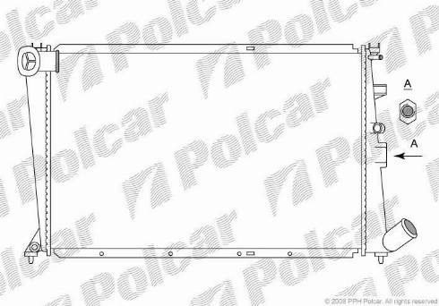 Polcar 2325084X - Радиатор, охлаждане на двигателя vvparts.bg