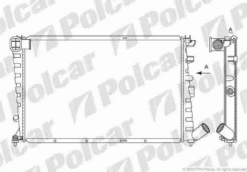 Polcar 232508-4 - Радиатор, охлаждане на двигателя vvparts.bg