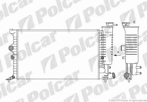 Polcar 2325082X - Радиатор, охлаждане на двигателя vvparts.bg
