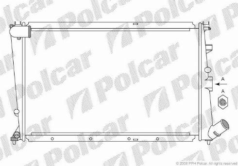 Polcar 232508A4 - Радиатор, охлаждане на двигателя vvparts.bg