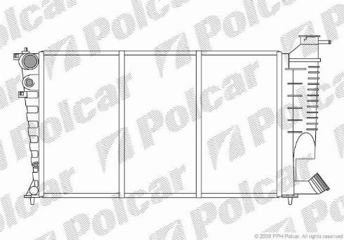 Polcar 2326089X - Радиатор, охлаждане на двигателя vvparts.bg