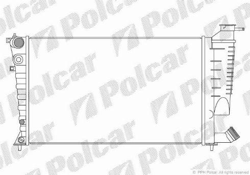 Polcar 232608-9 - Радиатор, охлаждане на двигателя vvparts.bg