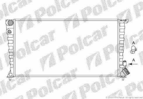 Polcar 2326084X - Радиатор, охлаждане на двигателя vvparts.bg