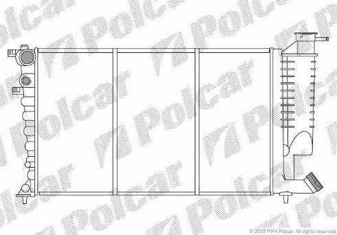 Polcar 2326086X - Радиатор, охлаждане на двигателя vvparts.bg