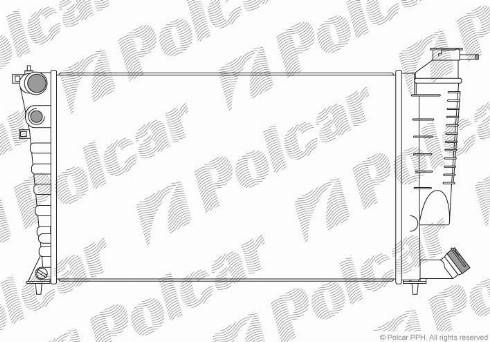 Polcar 232608-6 - Радиатор, охлаждане на двигателя vvparts.bg