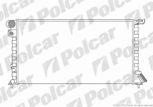 Polcar 2326081X - Радиатор, охлаждане на двигателя vvparts.bg