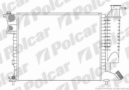 Polcar 2326083X - Радиатор, охлаждане на двигателя vvparts.bg