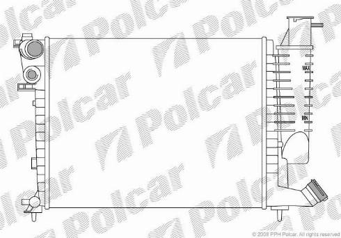 Polcar 232608-3 - Радиатор, охлаждане на двигателя vvparts.bg