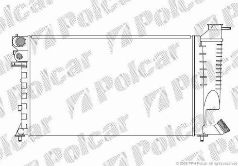 Polcar 2326082X - Радиатор, охлаждане на двигателя vvparts.bg