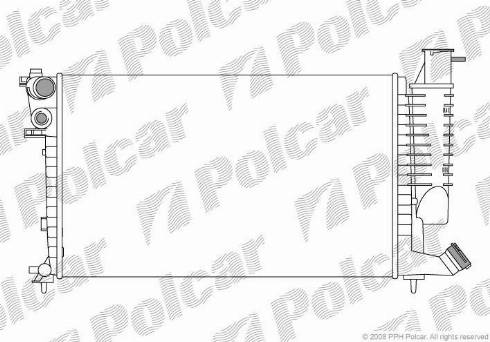 Polcar 232608-2 - Радиатор, охлаждане на двигателя vvparts.bg