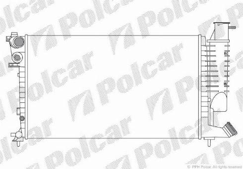 Polcar 232608A9 - Радиатор, охлаждане на двигателя vvparts.bg