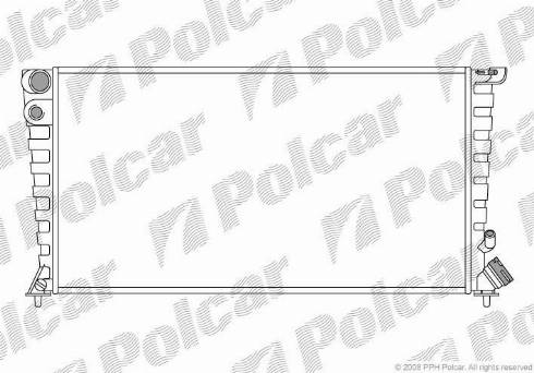 Polcar 232608A5 - Радиатор, охлаждане на двигателя vvparts.bg