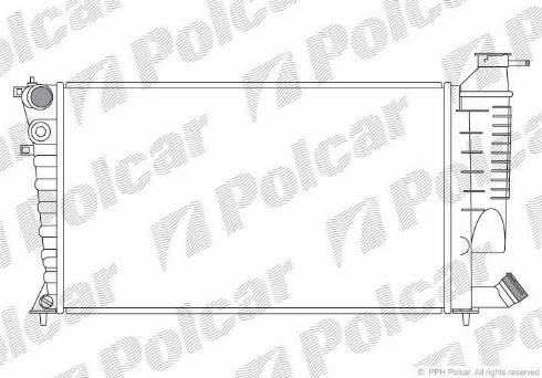 Polcar 232608A6 - Радиатор, охлаждане на двигателя vvparts.bg