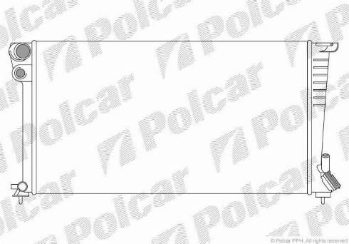 Polcar 232608A8 - Радиатор, охлаждане на двигателя vvparts.bg