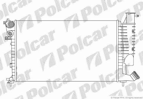 Polcar 232608A2 - Радиатор, охлаждане на двигателя vvparts.bg