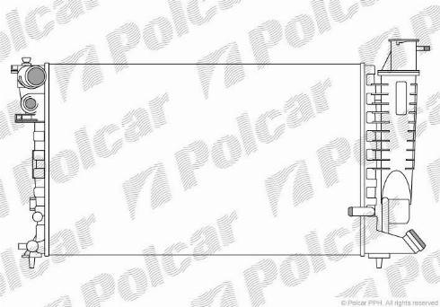 Polcar 232608-A - Радиатор, охлаждане на двигателя vvparts.bg