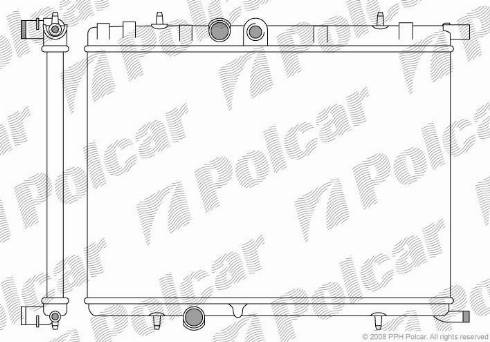 Polcar 2327081X - Радиатор, охлаждане на двигателя vvparts.bg