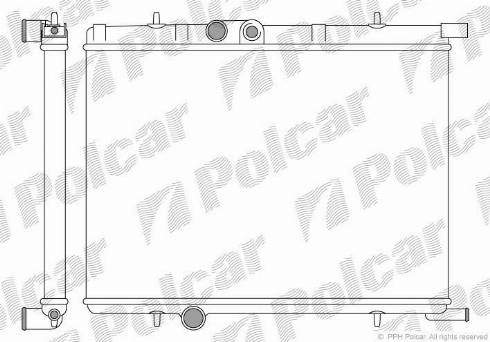 Polcar 232708A1 - Радиатор, охлаждане на двигателя vvparts.bg