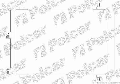 Polcar 2327K8C3S - Кондензатор, климатизация vvparts.bg