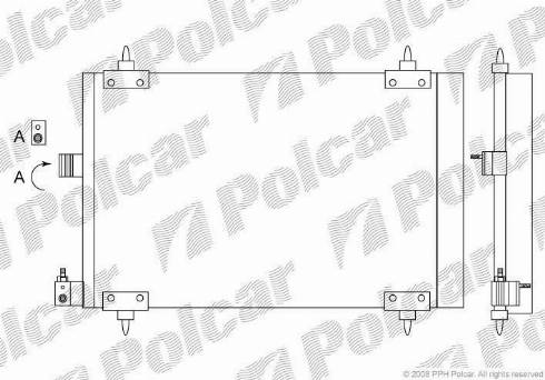 Polcar 2327K8C2 - Кондензатор, климатизация vvparts.bg