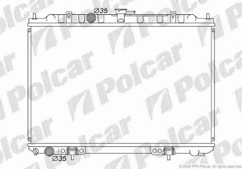 Polcar 274608-4 - Радиатор, охлаждане на двигателя vvparts.bg